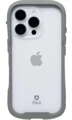 ★iFace Reflection iPhone 16 Pro ケース クリア 強化ガラス(グレー)【アイフェイス iphone16pro ケース アイフォン16プロ カバー スマホケース 透明 黄変防止 耐衝撃 ストラップホール付き クリアケース 】