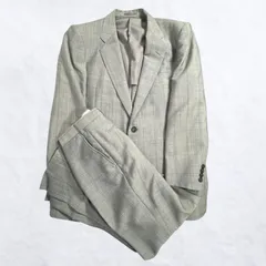 【管2601-367】Burberrys バーバリー メンズ スーツ セットアップ WF239-346-08 グレー ウール100％ AB7 夏用