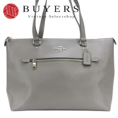 【中古】 コーチ トートバッグ F79603 レザー グレー シルバー金具 肩掛け シンプル レディース 女性 COACH