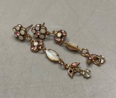 超美品☆ ミハエルネグリンのペイントローズ＆小花ロングピアス - メルカリ