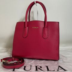 【極美品】FURLA フルラ レザー 2WAY ショルダーバッグ 赤　レッド系 中古・古着通販】FURLA (フルラ) 2WAYショルダーバッグ レッド