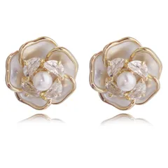 【数量限定】レディース 銀の針ピアスシンプルデザイン人気 気質パールピアス花 金属アレルギー対応 18金つけっぱなし ゆれるearrings