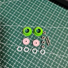 ミニ四駆用 センターマウントシャーシ対応 3.5:1 中空ギヤ 520ベアリングセット 社外品