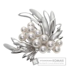 TASAKI タサキ パール 真珠 ダイヤモンド ブローチ K14WG レディース [中古]