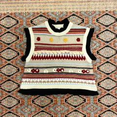 ZARA マルチCOLOR ニット ベスト レディース Mサイズ