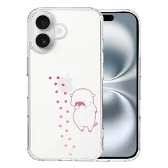 iPhone16 ケース クリア ぶた フットプリント スマホケース 側面ソフト 背面ハード ハイブリッド 