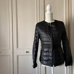 17 ジユウク 自由区 ダウン DOWN　洗える　jacket　ジャケット　outer　アウター 黒 M 38 ワールド　黒 ブラック BLACK クロ くろのサムネイル