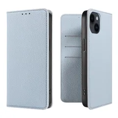 【数量限定】着脱しやすい 軽量 放熱性 耐衝撃 マグネット式 レザー カード収納 携帯カバー スタンド機能 手帳型あいふぉん12 スマホケース iphonケース12対応 イフォン12 360度保護 ケース手帳型 (ライトブルー 12 iphone12) iPh