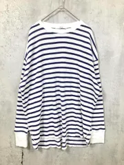 JOURNAL STANDARD relume ジャーナルスタンダードレリューム ワッフル TEE ボーダー 長袖 カットソー sizeF/白ｘ紺 ■■レディース