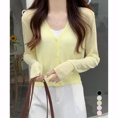 【送料無料】カーディガン vネック レディース韓国風【ネコポス投函】
