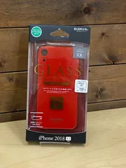 〇iPhone XR 背面ガラスシェルケース「SHELL GLASS PREMIUM」 レッド sss-27717 【K】