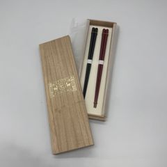 【美品】中川政七商店 拭き漆 お箸セット 夫婦箸 ペア 箱付き 荏原町店