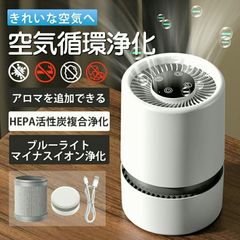 空気清浄機 小型 静音 マイナスイオン 花粉 除菌 脱臭 ペット アロマ