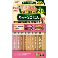 いなばペットフード いなば ちゅ～るごはん とりささみ・お肉バラエティ 14g×20本 犬用おやつ （1点）