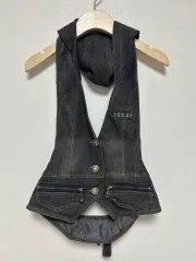 ヴィンテージ ブラックデニム ベスト