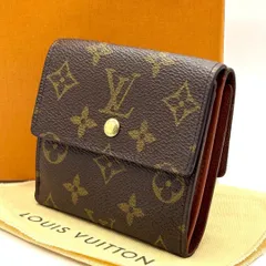 【原点を選ぶ大人へ】　Louis Vuitton　二つ折り財布 モノグラム ポルトフォイユ エリーズ コンパクトウォレット ダブルホック M61654　ブラウン