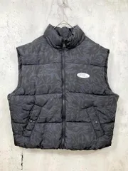 NO FEAR×H&M 迷彩 ダウン ベスト sizeL/黒 ◆■メンズ