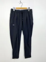 UNDER ARMOUR アンダーアーマー トレーニング ウーブン パンツ sizeL/黒 ■■レディース