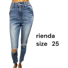 No.145 (♡)rienda  ハイウエストダメージスキニーデニム
