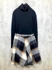 BLUE LABEL CRESTBRIDGE ブルーレーベル クレストブリッジ 55J70-605-09 ドッキング ワンピース size38/黒 ■■◎レディース