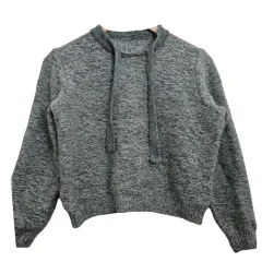 ヴィンテージ グレー ニット M ヴィンテージ グレー ショートニット/ヴィンテージ クロップド