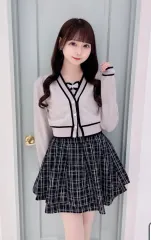 エブリン ツイード ダブル フレア スカート ミシェルマカロン 量産型地雷系 量産型地雷系 ガール リース スナ系