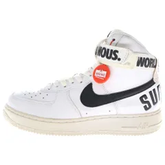 NIKE (ナイキ) 【観賞用2014年製】 14AW ×Supreme AIR FORCE 1 HIGH SP シュプリーム エアフォース1 ハイカットスニーカー ホワイト US9/27cm 698696-100