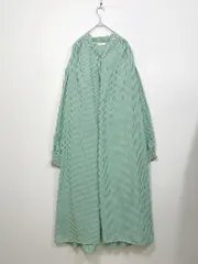 美品 HUG.U ハグユー ストライプロングシャツ ワンピース sizeF/緑 ■■レディース
