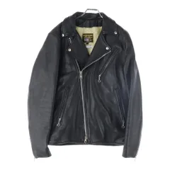 VANSON (バンソン) 16AW ×Ron Herman ロンハーマン 裏ボア レザー ダブルライダースジャケット ブラック