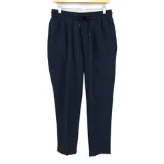 ザラ パンツ ボトムス テーパード チェック柄 メンズ Mサイズ ネイビー ZARA 【中古】