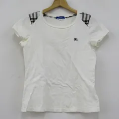バーバリーロンドンブルーレーベル 半袖Ｔシャツ トップス ノバチェック レディース 38サイズ 白×黒 BURBERRY LONDON BLUE LABEL 【中古】