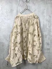 美品 Alimu. エルム sheer jacquard 2way tunic tops シアー ジャガード ブラウス シャツ sizeF/ベージュ  ■■レディース