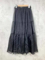 LOWRYS FARM ローリーズファーム チュール ティアード スカート sizeF/黒  ■■レディース