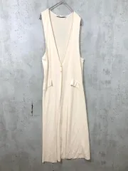 ZARA ザラ 0014/026/712 ニットロング ジレ ベスト sizeS/アイボリー ■■レディース