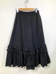 Loulou Willoughby ルルウィルビー 212410-11-130-95-010 ティアード フリル ロング スカート size1/黒 ■■レディース
