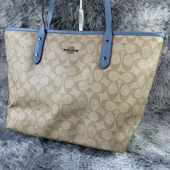 COACHコーチ トートバッグ シグネチャー ライトブルー F58292 　YS26B-051