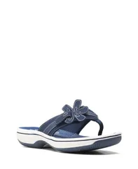 クラークス レディース シューズ サンダル Clarks Womens Cloudsteppers Brinkley Flora Sandals Navy ネイビー