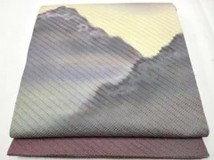 平和屋着物▼太鼓柄袋帯　遠山文　正絹　逸品　CABD0664hy