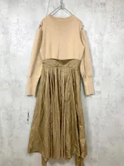 CELFORD セルフォード CWNO214076 定価25300円 撥水タフタニットドッキング ワンピース size38/キャメル ■■レディース