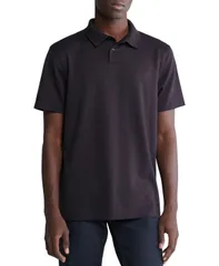 カルバンクライン メンズ トップス シャツ ポロシャツ コットン Calvin Klein Mens Short Sleeve Supima Cotton Polo Shirt Black Beauty ブラック