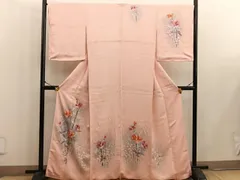 平和屋着物■訪問着　手描き　枝花文　暈し染め　正絹　逸品　BAAW6416mz