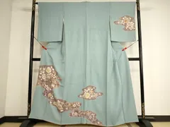 平和屋着物■訪問着　絞り　辻が花　道長花文　金彩　正絹　逸品　AABF2434ja