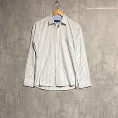美品 バーバリーブラックレーベル マルチストライプ 長袖シャツ 1 S位 三陽商会 希少 ホースロゴ刺繍 ピンク ブルー ホワイト BURBERRY BLACK LABEL メンズ 春夏 古着  ギザ綿 清潔感 ビジネス カジュアル 2026トレンド