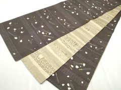 平和屋着物●西陣　とみや織物謹製　とみや帯　両面　六通柄袋帯　桜散らし　正絹　逸品　CABD5800hy