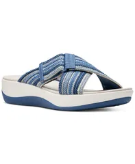 クラークス レディース シューズ サンダル Clarks Womens Cloudsteppers Arla Wave Sandals Blue ブルー
