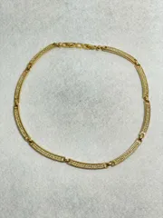 【アクセサリー】クリスチャンディオール チョーカーネックレス ラインストーン CD留め具 Christian Dior ゴールド