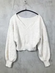 MERCURYDUO マーキュリーデュオ 002252600401-01 2WAYミニシャギーロングスリーブ ニット セーター sizeF/アイボリー ◇■レディース