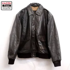 90s vintage 民間 A-2タイプ フライト レザージャケット メンズ 表記L-Rサイズ