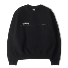 【新品】STUSSY ステューシー スウェット ブラック 黒 サイズ:S | 25SS ストックロゴ スウェットシャツ (SMOOTH 80 CREW) | トップス トレーナー プルオーバー【メンズ】
