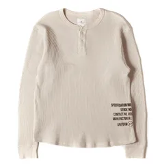 【美品】UNIFORM EXPERIMENT ユニフォームエクスペリメント カットソー オフホワイト サイズ:2 | ヘンリーネック ワッフル カットソー (WAFFLE HENLEY NECK CUT&SEWN) | Tシャツ | 日本製【中古】のサムネイル